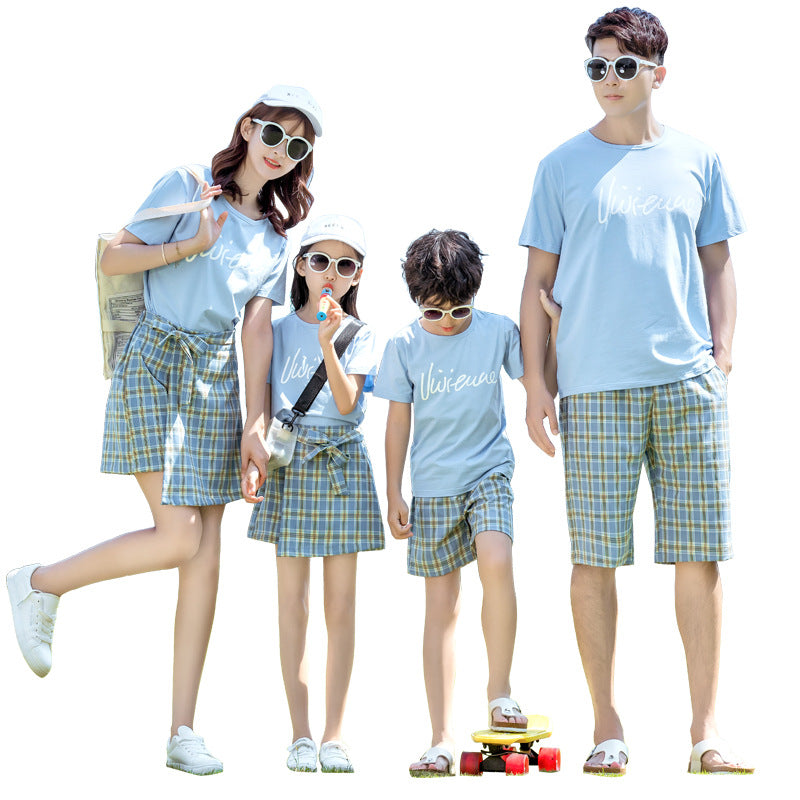 Wear Summer Matching Suit Western Style Parent-child Outfit