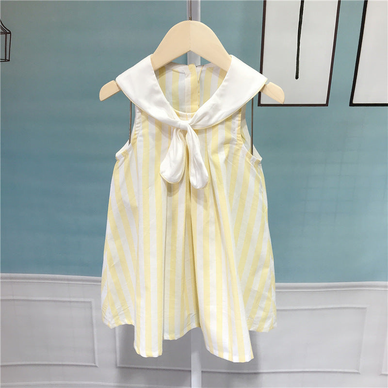 Striped Shirt Outfit Dress Fashionable Korean Style Clothes Children's Suit