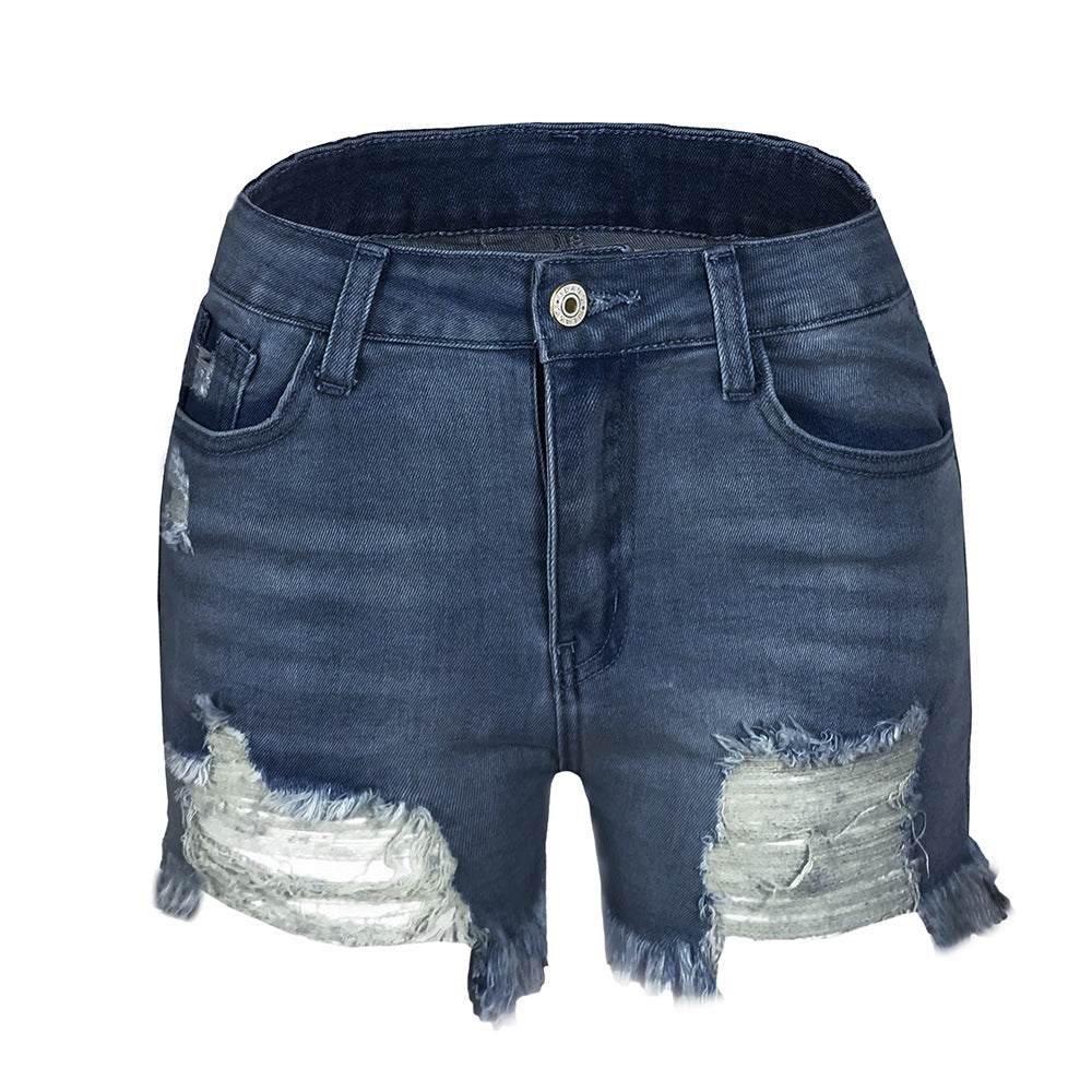 Women's Elastic Ripped Tassel Denim Super Hot Women's Jeans
