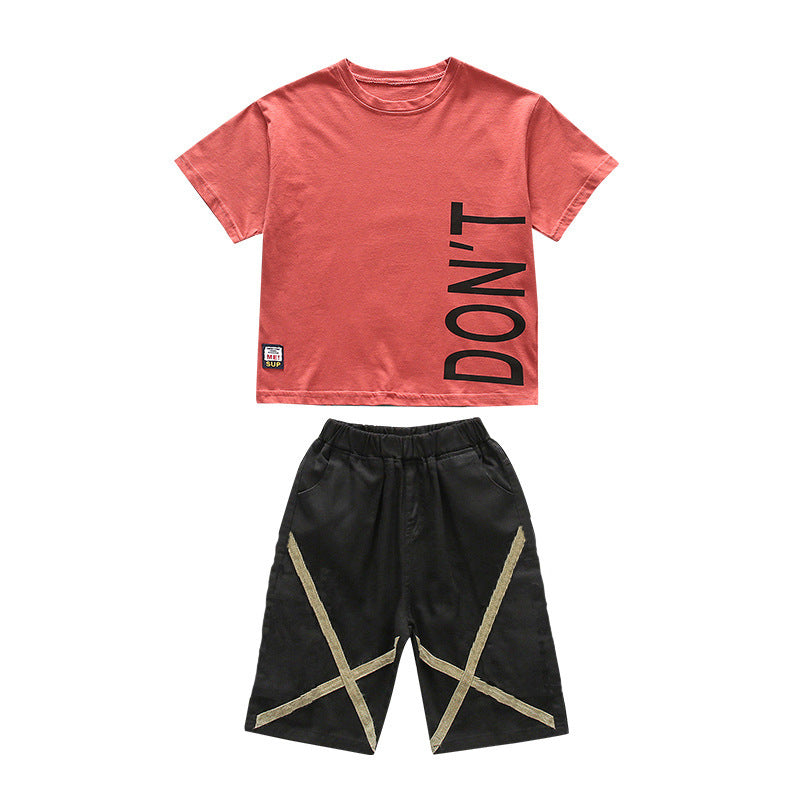 Children's Boy's Clothing Western Style Summer Wear Medium Big Children's Suit