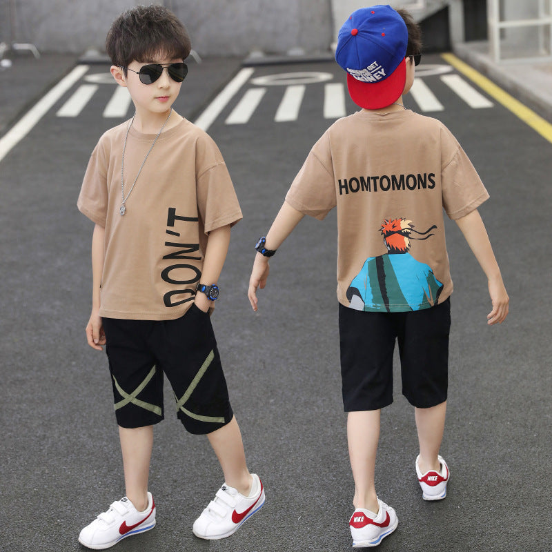 Children's Boy's Clothing Western Style Summer Wear Medium Big Children's Suit