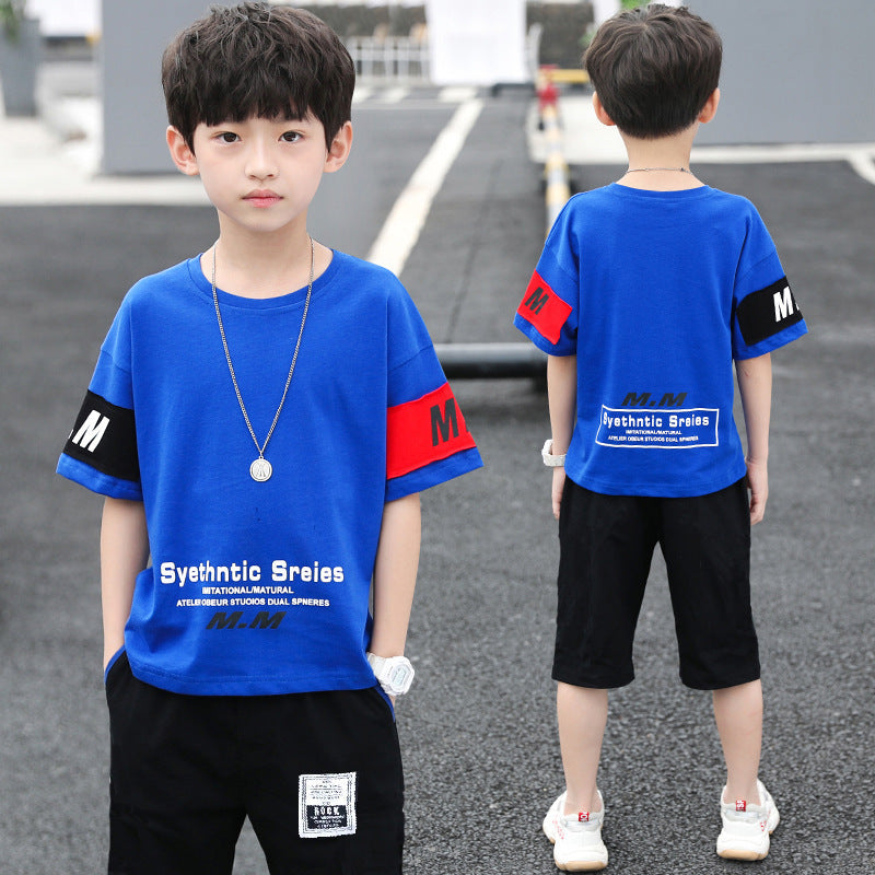 Children's Boy's Clothing Western Style Summer Wear Medium Big Children's Suit