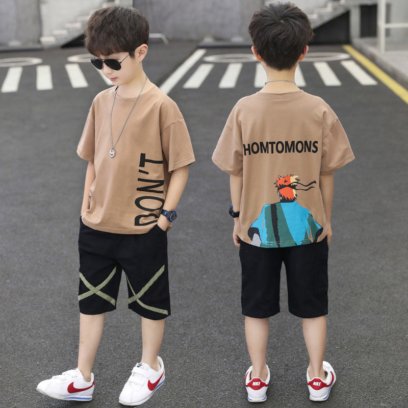 Children's Boy's Clothing Western Style Summer Wear Medium Big Children's Suit