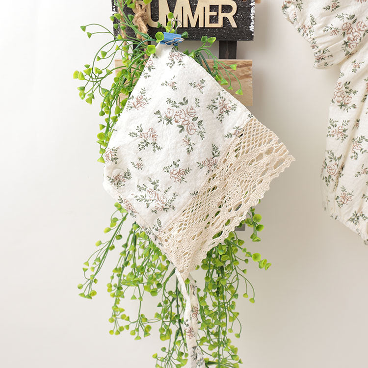Style Jumpsuit Backless Small Floral Short Sleeve Triangle Rompers Romper Jumpsuit, Climbing Suit