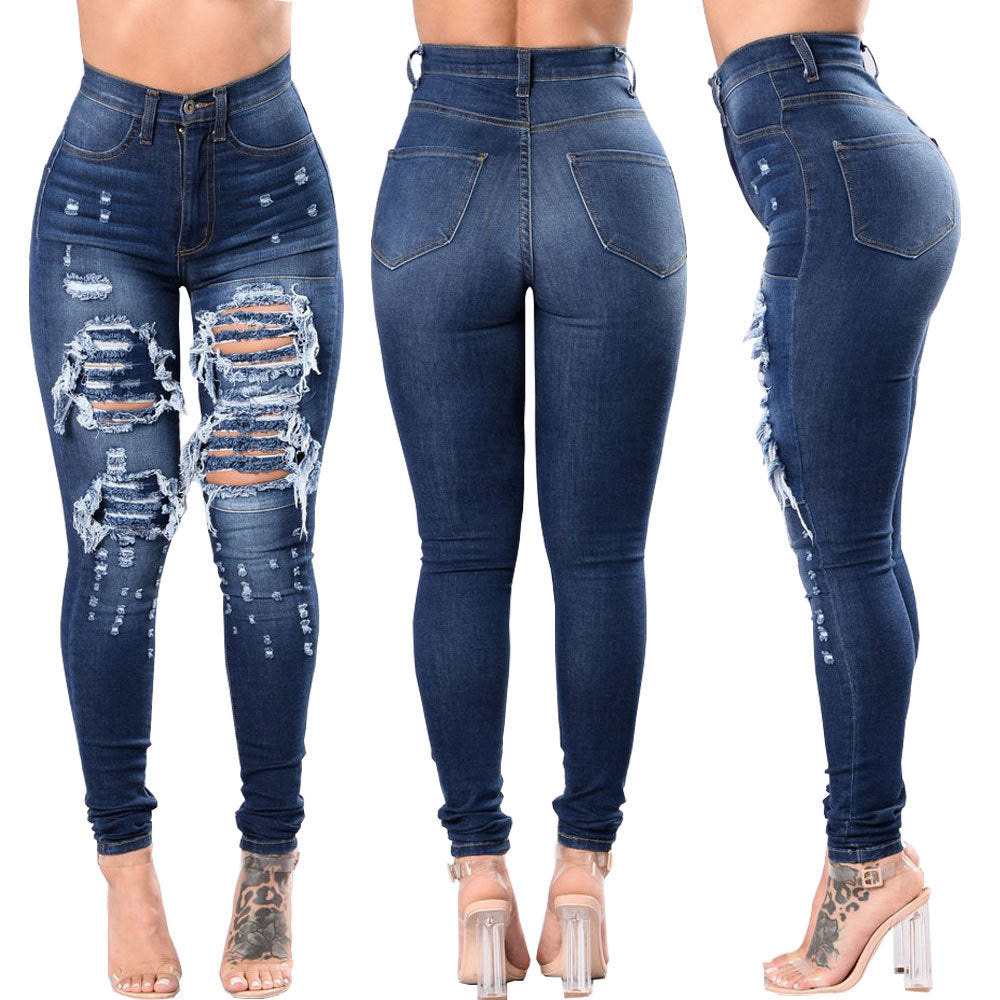 Slouchy Classic Women's Ripped For Skinny Women's Jeans