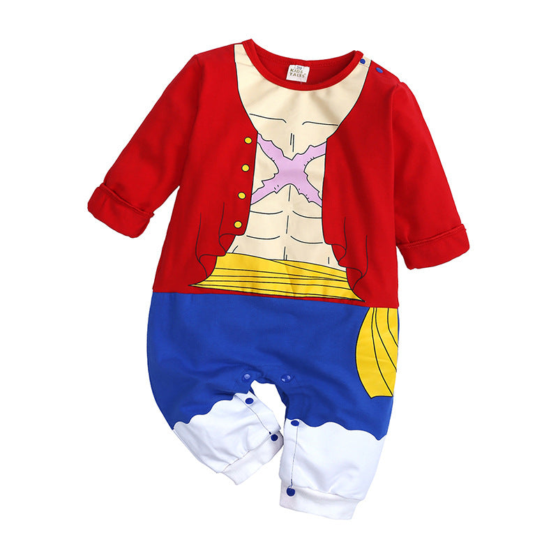 For Babies Long Sleeve Cartoon Jumpsuit Jumpsuit, Climbing Suit