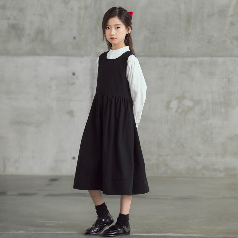 Children's Large Cotton White Shirt Sleeveless Vest Children's Suit