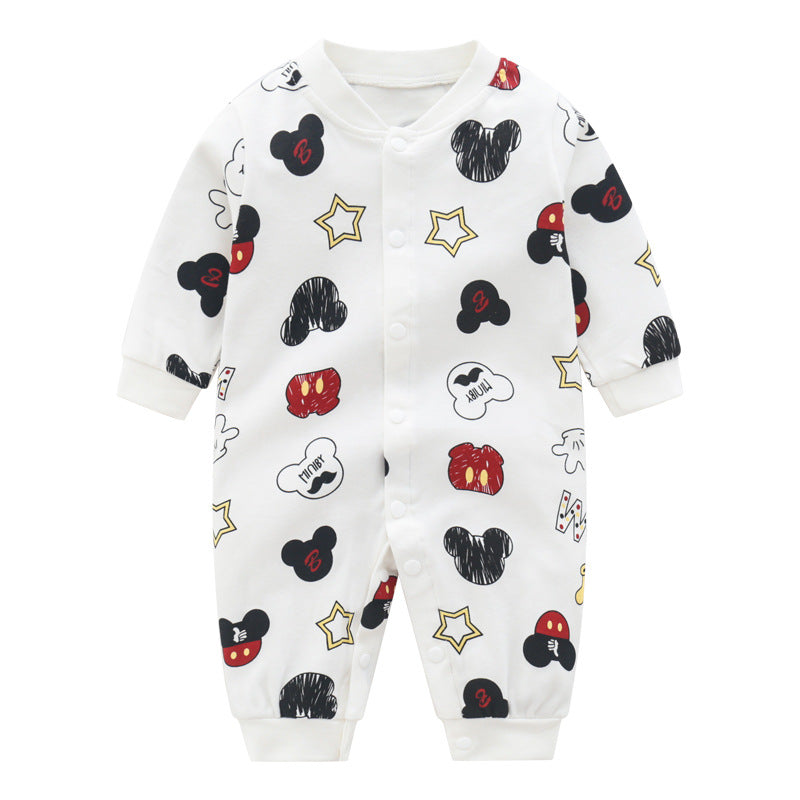 Children's Autumn Romper Cotton Long-sleeved Double-sided Jumpsuit Infants Jumpsuit, Climbing Suit