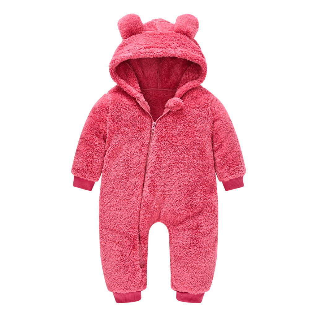 Cute Jumpsuit Boy One-piece Ear Hooded Jumpsuit, Climbing Suit
