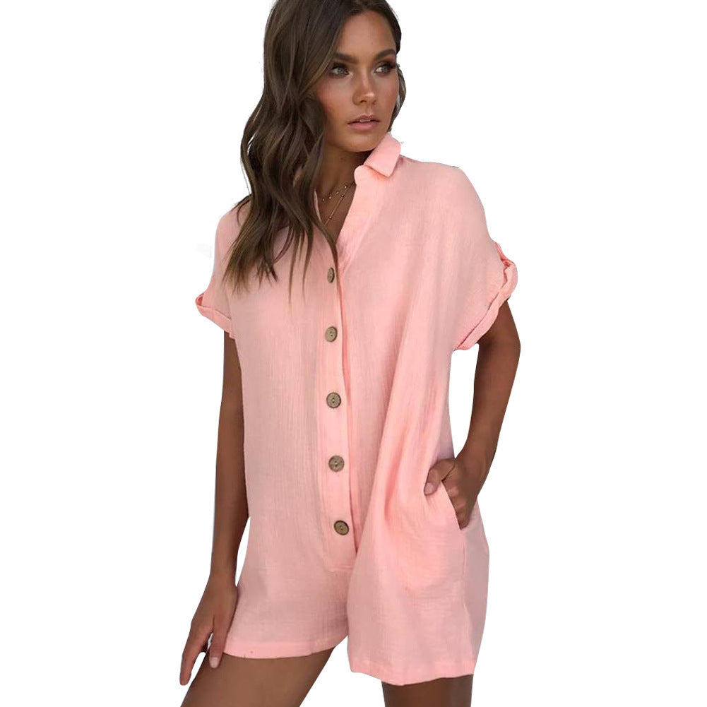 Beautiful Women's Fashion Wear Shirt Button Jumpsuits