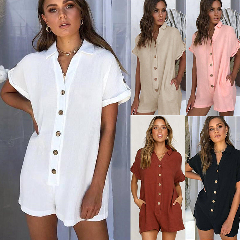 Beautiful Women's Fashion Wear Shirt Button Jumpsuits