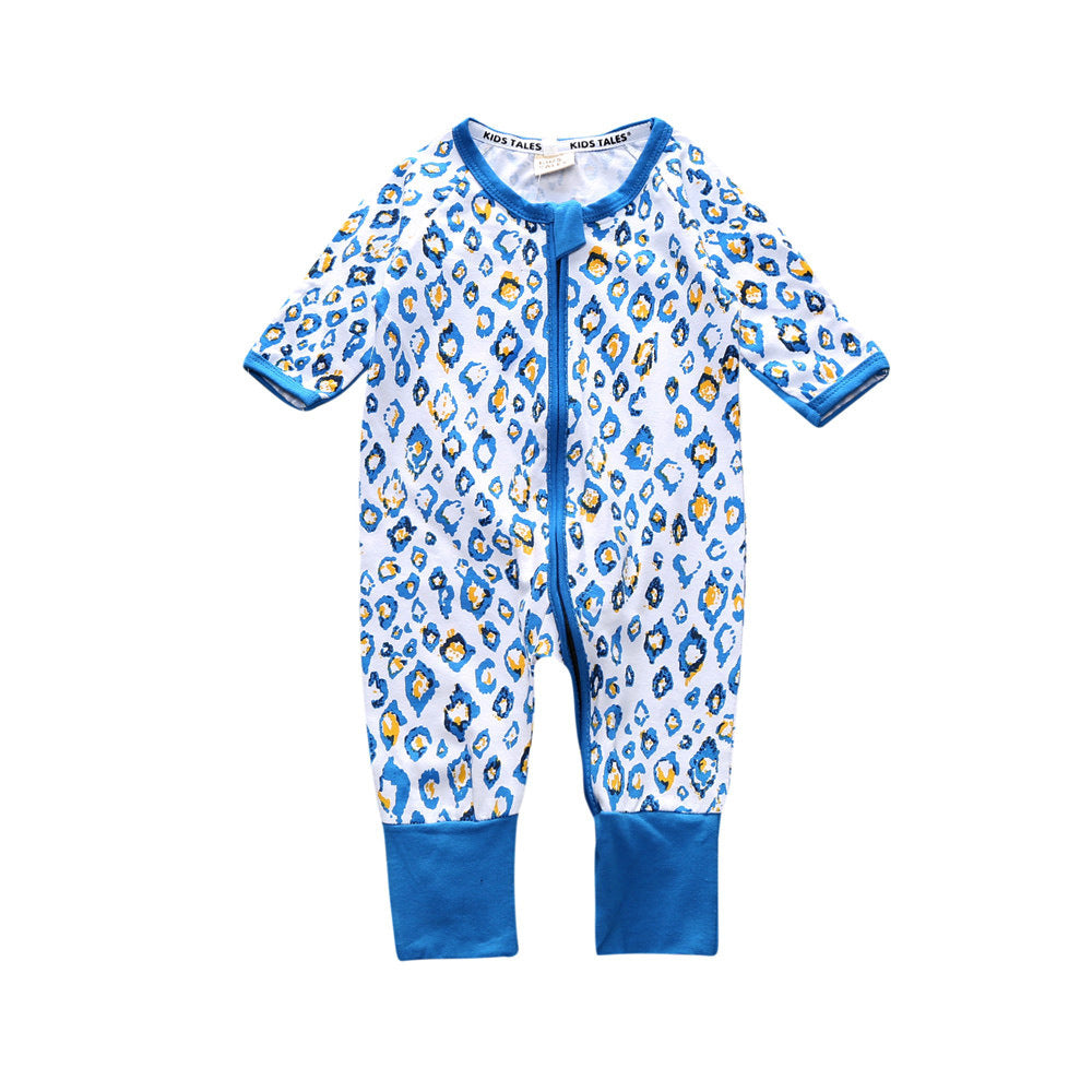 Children's Clothing Jumpsuit Bamboo Leaf Cotton Born Jumpsuit, Climbing Suit
