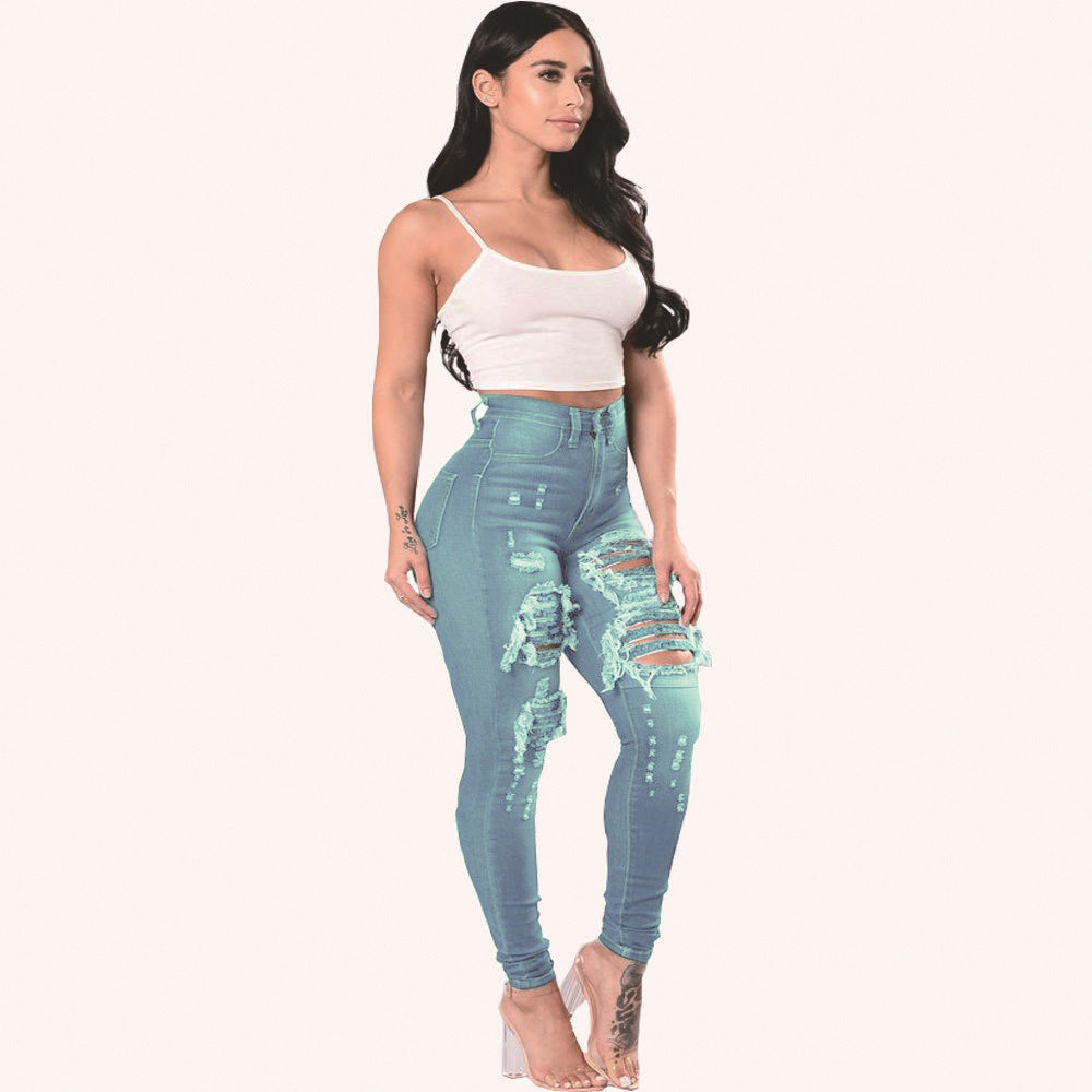 Classy Popular Women's Ripped For Skinny Women's Jeans