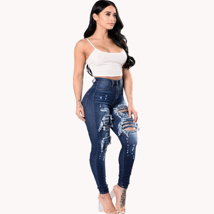 Classy Popular Women's Ripped For Skinny Women's Jeans