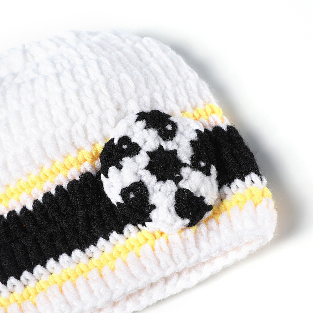 Football Hand-knitted Three-piece Born Wool Graphy Children's Suit