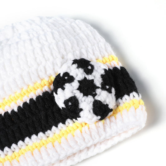 Football Hand-knitted Three-piece Born Wool Graphy Children's Suit