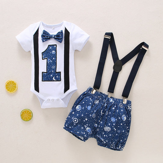 Clothing Birthday Short Sleeve Long Jumpsuit Suspender Jumpsuit, Climbing Suit