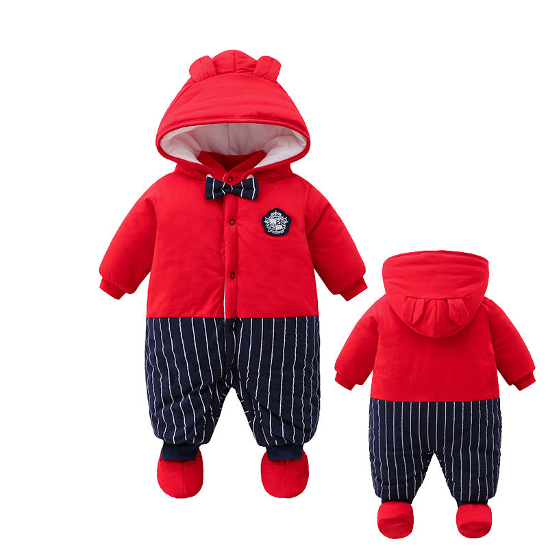 Born Winter Jacket Jumpsuit Thick Quilted Warm Going Out Jumpsuit, Climbing Suit