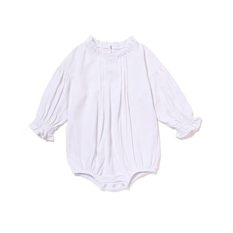 Sleeve Jumpsuit Solid Color Linen Crawling Butt Wrap Clothes Jumpsuit, Climbing Suit