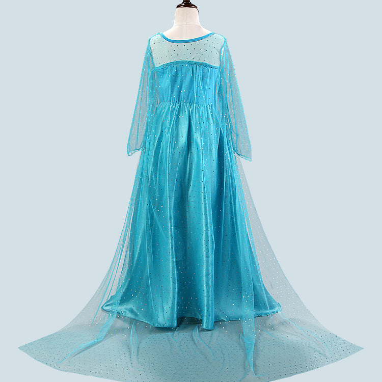 Shirt Frozen Princess Sequined Long Sleeve Children's Dress