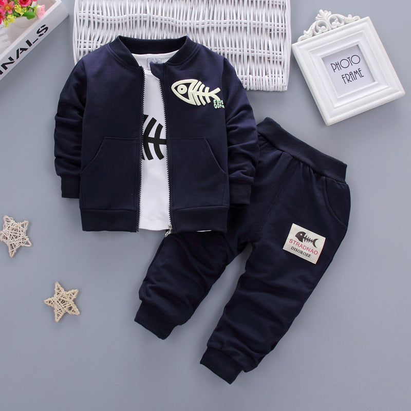 Children's Clothing Infant Korean Style Three-piece Set Years Old Children's Suit