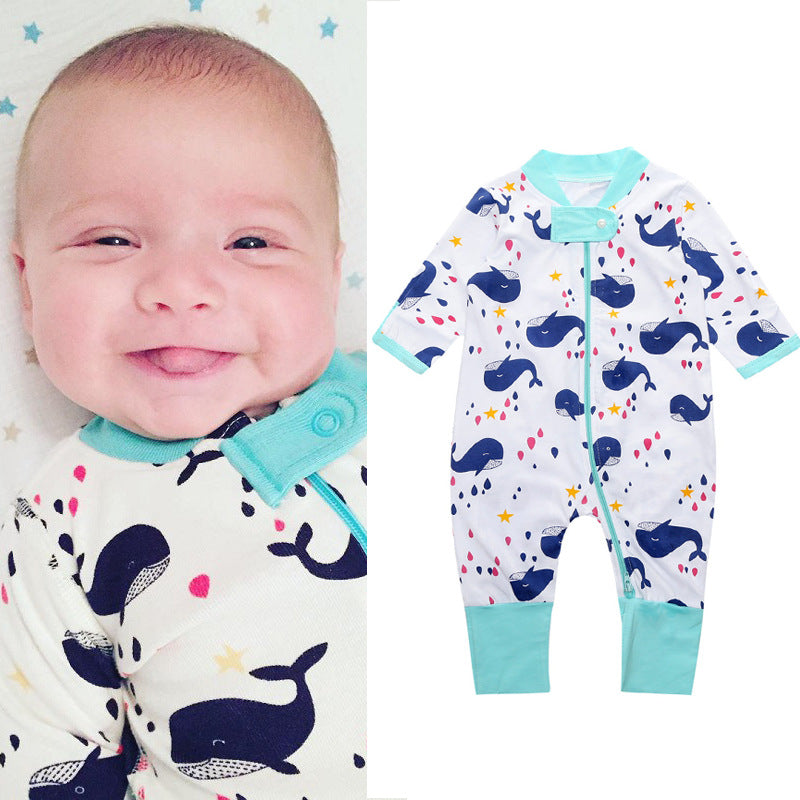 Children's Clothing Jumpsuit Bamboo Leaf Cotton Born Jumpsuit, Climbing Suit
