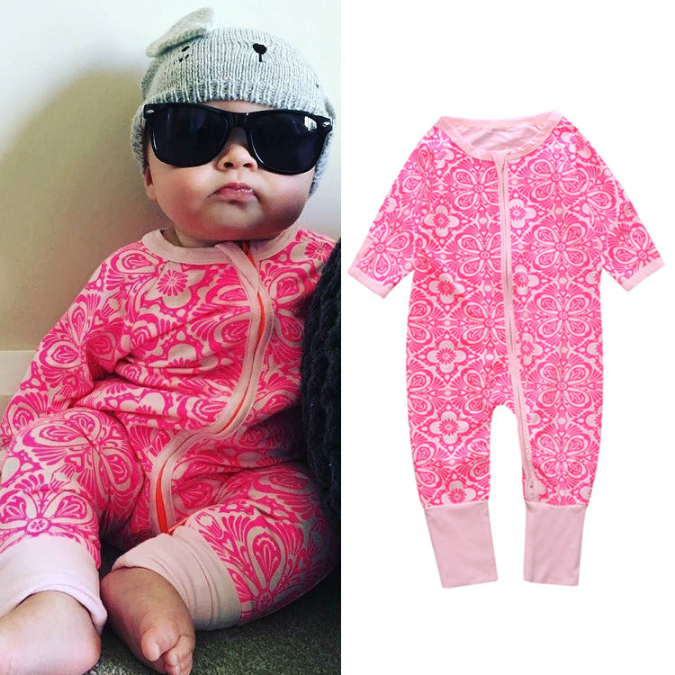 Children's Clothing Jumpsuit Bamboo Leaf Cotton Born Jumpsuit, Climbing Suit