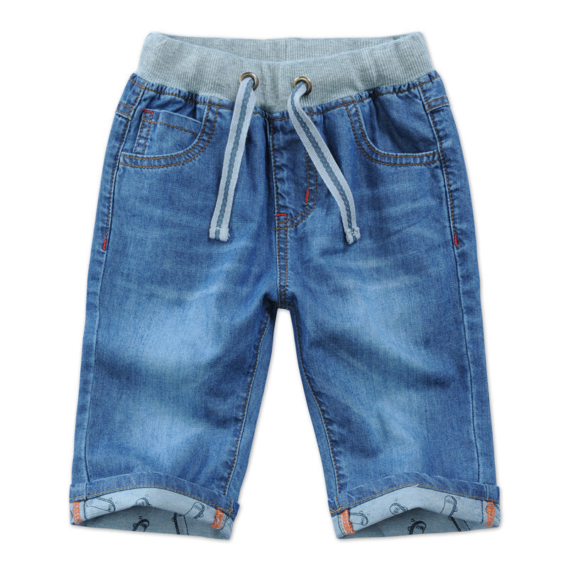 Children's Crawler Shorts Summer Denim Middle Teens Children's Pants