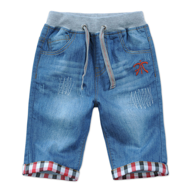Children's Crawler Shorts Summer Denim Middle Teens Children's Pants