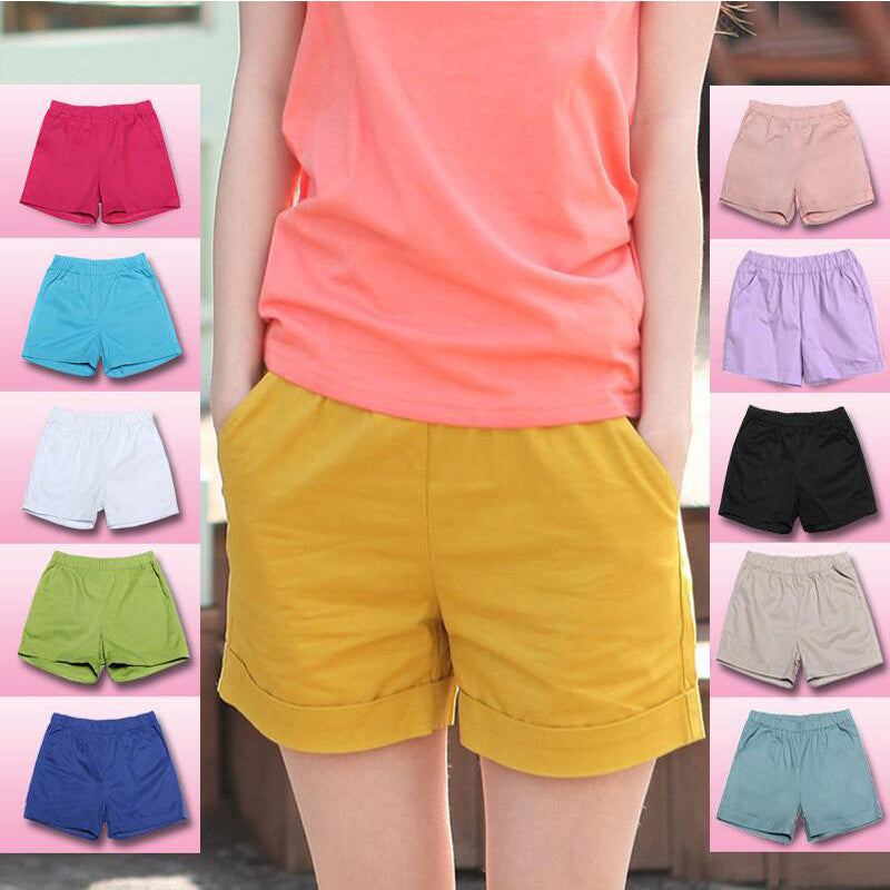 Women's Candy Color Beach Summer Elastic Waist Loose Wide Leg Home Casual Pants