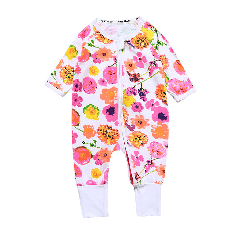 Children's Clothing Jumpsuit Bamboo Leaf Cotton Born Jumpsuit, Climbing Suit