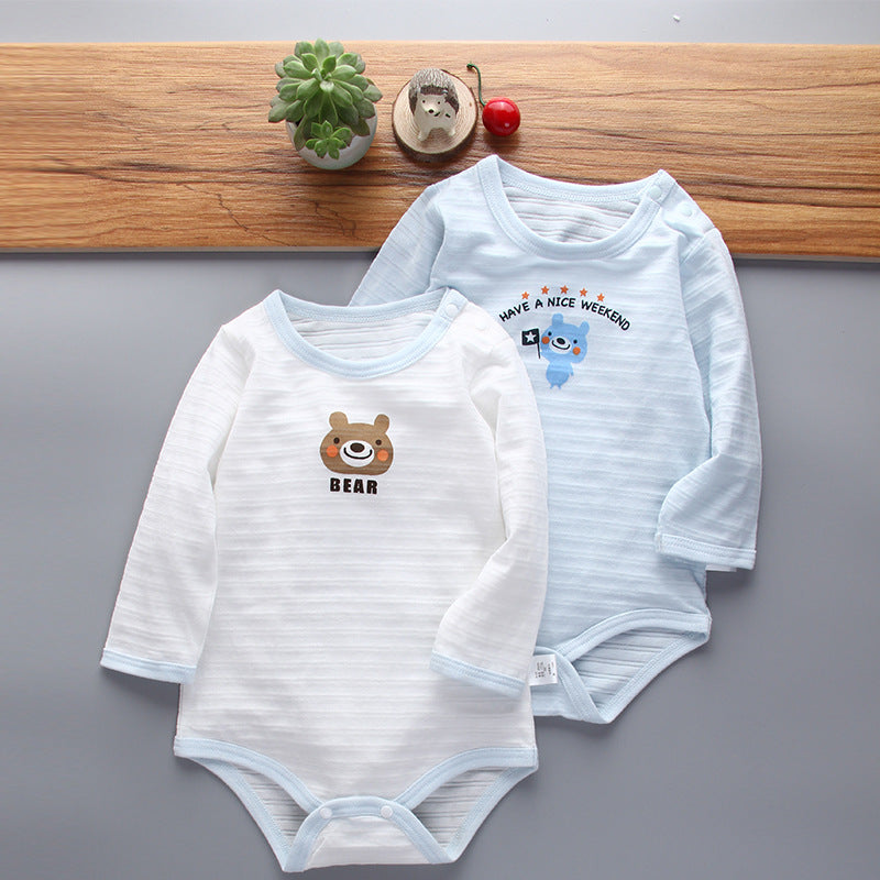 Jumpsuit Combed Cotton Long-sleeved Triangle Romper Jumpsuit, Climbing Suit