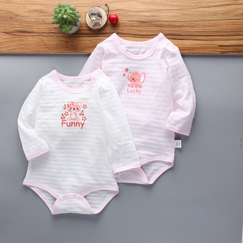 Jumpsuit Combed Cotton Long-sleeved Triangle Romper Jumpsuit, Climbing Suit