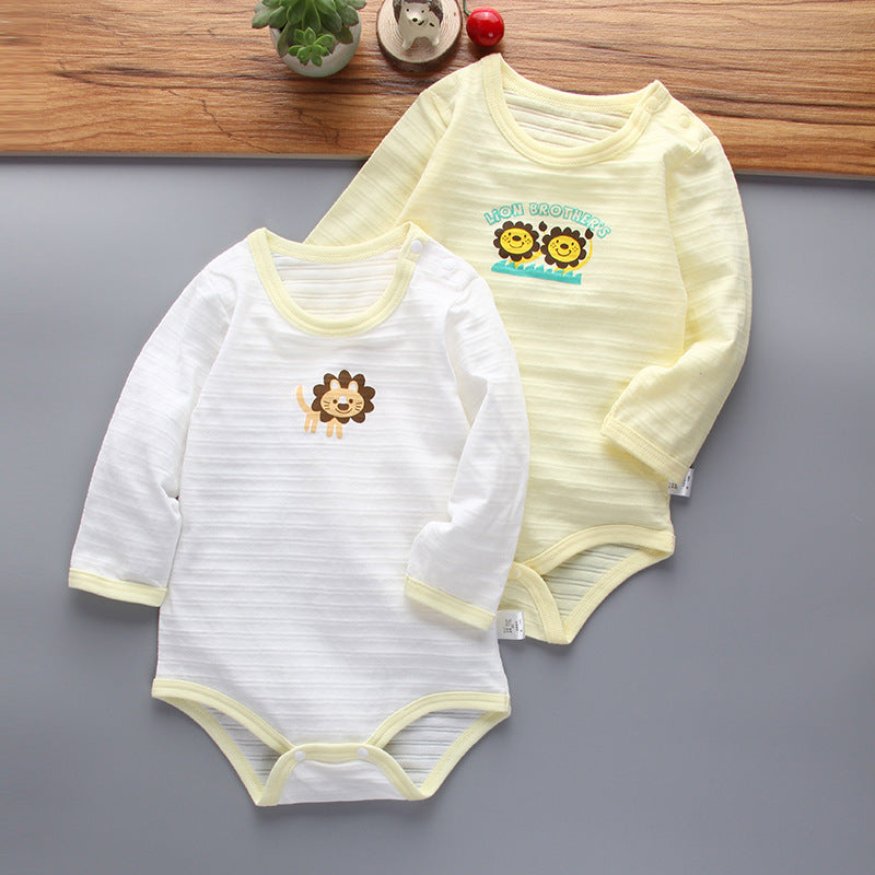Jumpsuit Combed Cotton Long-sleeved Triangle Romper Jumpsuit, Climbing Suit