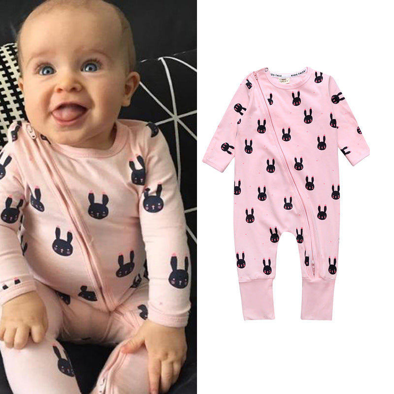 Children's Clothing Jumpsuit Bamboo Leaf Cotton Born Jumpsuit, Climbing Suit
