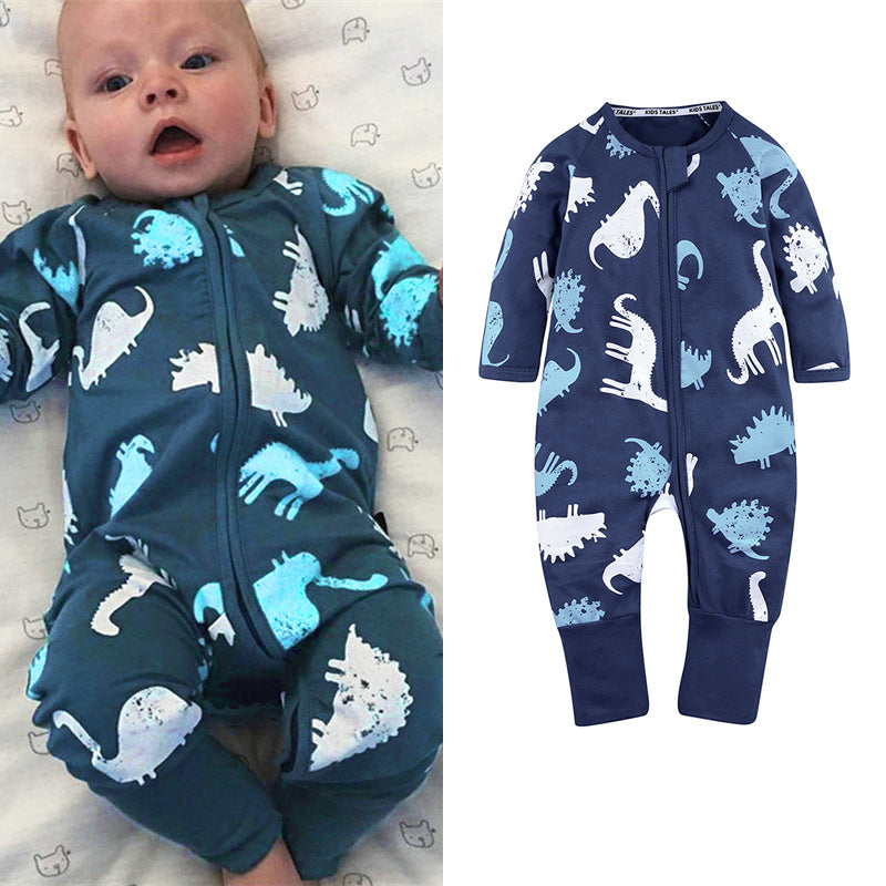 Children's Clothing Jumpsuit Bamboo Leaf Cotton Born Jumpsuit, Climbing Suit