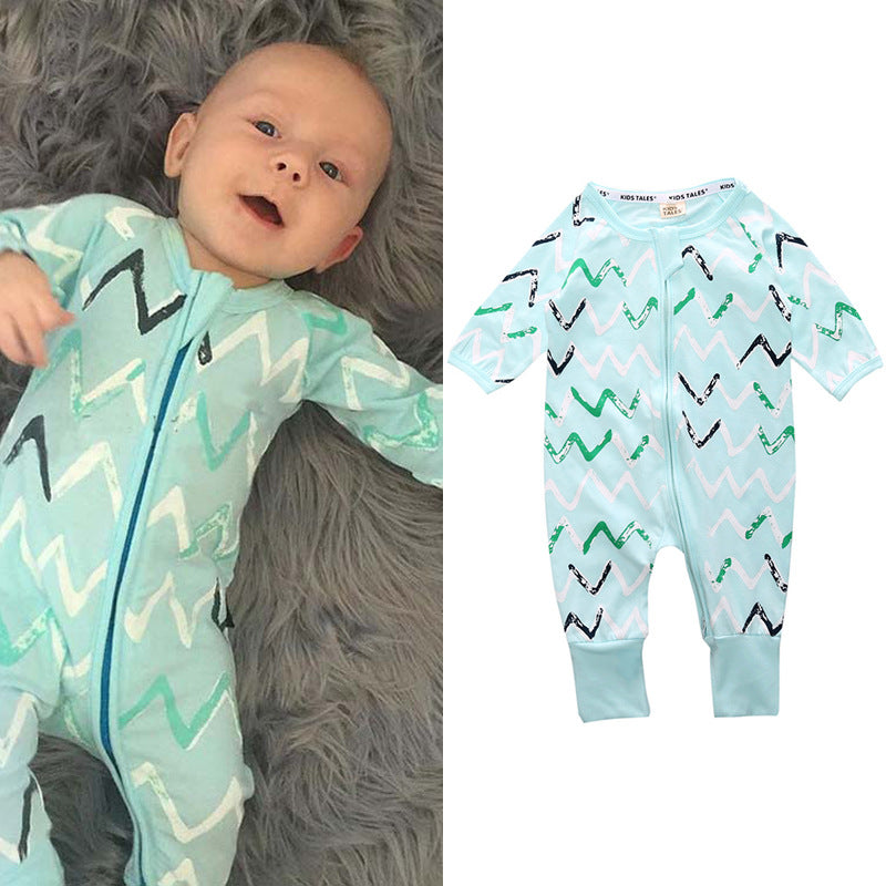 Children's Clothing Jumpsuit Bamboo Leaf Cotton Born Jumpsuit, Climbing Suit