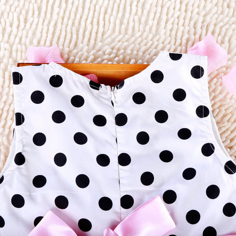 Children's Summer Clothing Korean Sleeveless Polka Dot Skirts Children's Dress