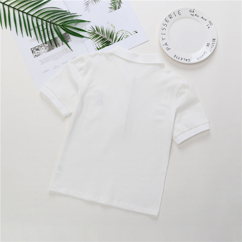 Children's Cotton Short-sleeved Korean Summer Clothing Shirt Children's T-shirt