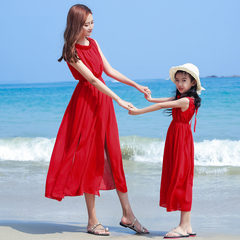 Trendy Charming New Red Matching Clothes Parent-child Outfit