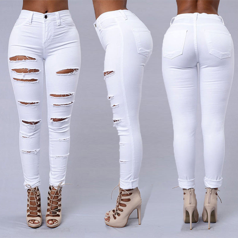 Creative Innovative Women's Ripped For Skinny Women's Jeans
