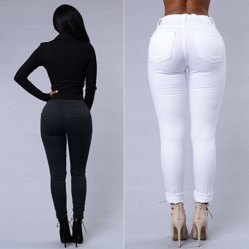 Creative Innovative Women's Ripped For Skinny Women's Jeans