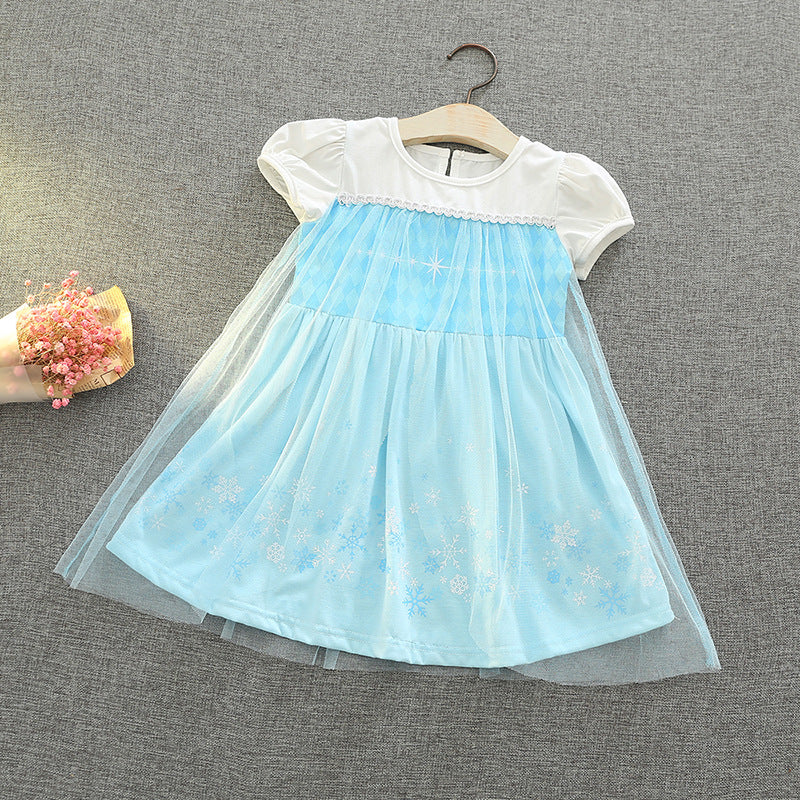 Children's Summer Frozen Princess Clothing Halloween Performance Children's Dress