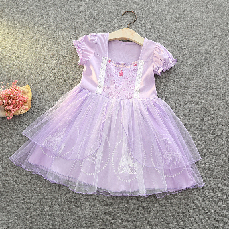Children's Summer Frozen Princess Clothing Halloween Performance Children's Dress