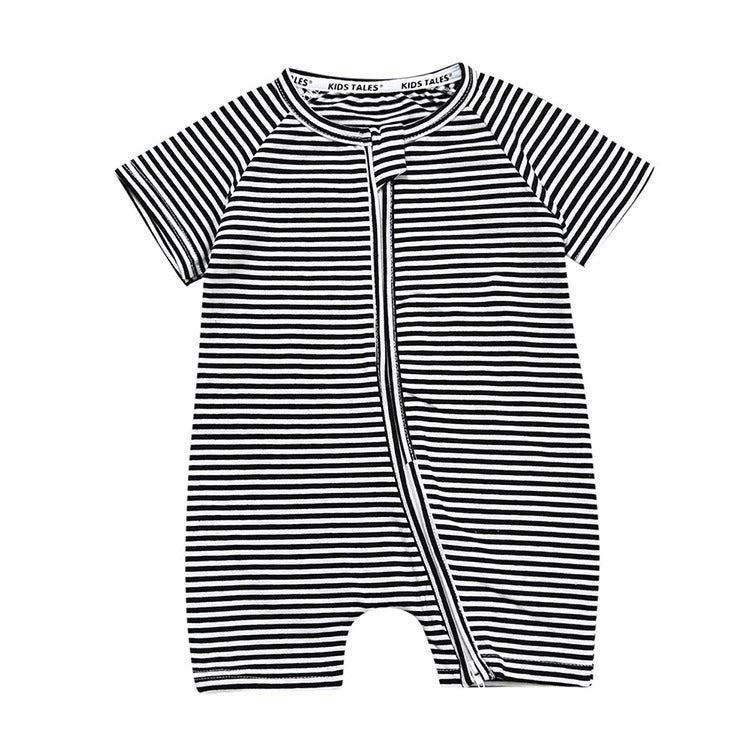 Summer Short Sleeved Romper Born Printed Double Zipper Jumpsuit Jumpsuit, Climbing Suit