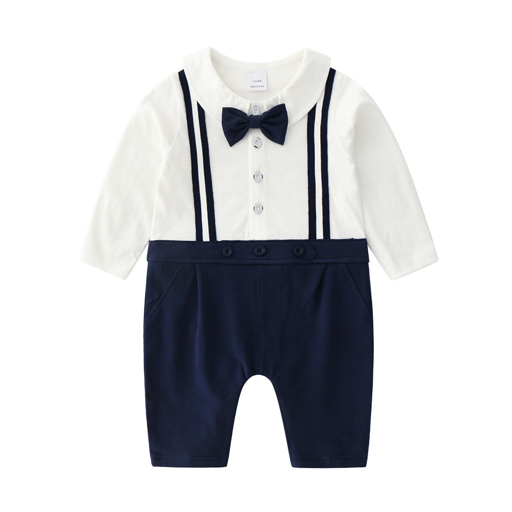 Clothes For Babies Clothing Class Gentleman Handsome Suspender Boy's Rompers Jumpsuit, Climbing Suit