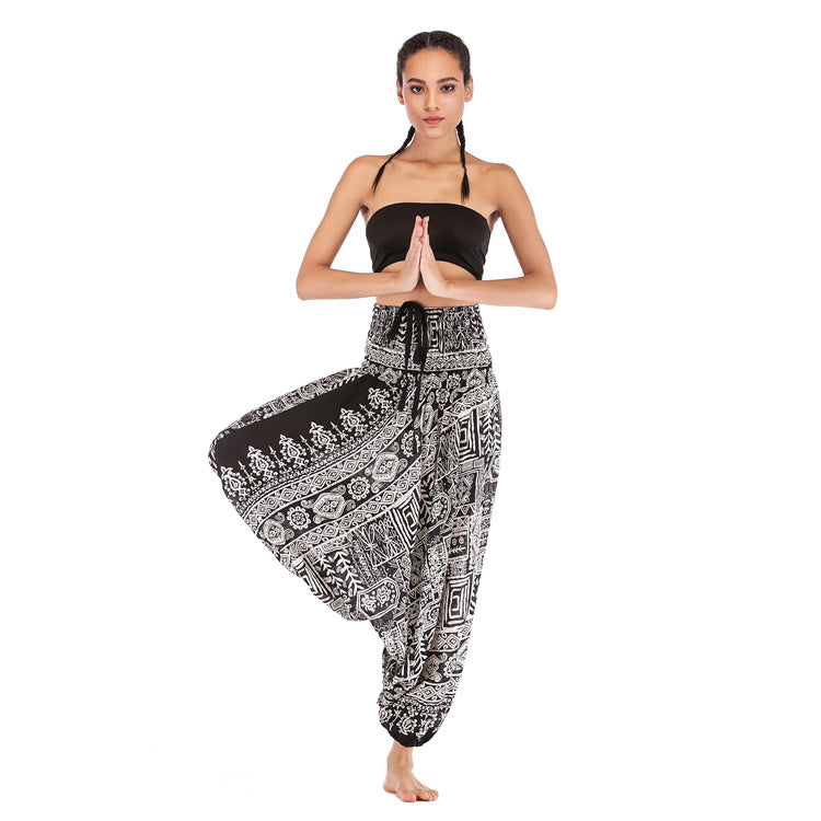 Yoga Clothes Bohemian Big Crotch Ethnic Casual Pants