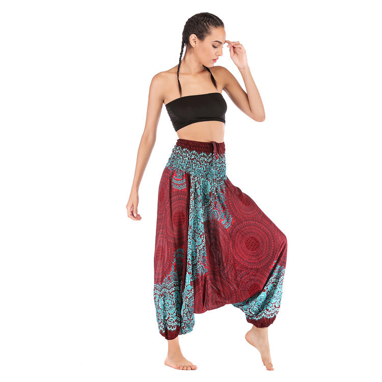 Rayon Yoga Clothes Bohemian Saggy Ethnic Casual Pants