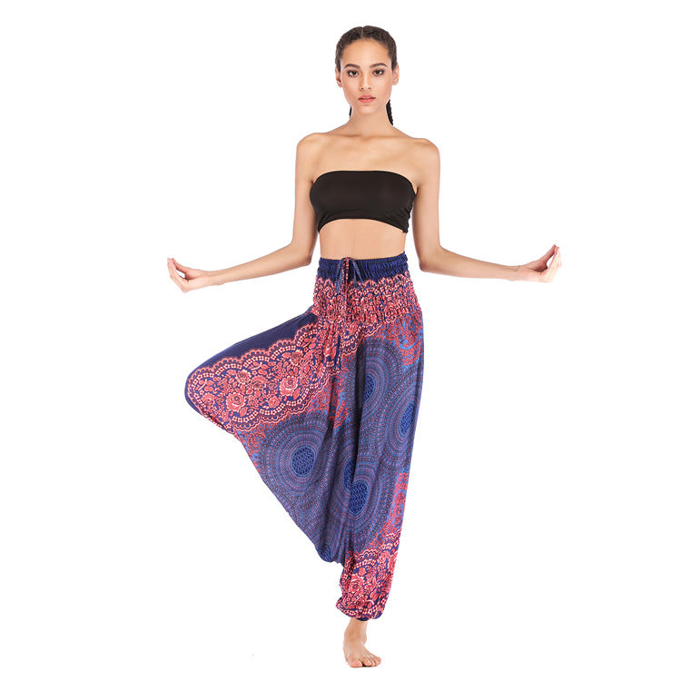 Rayon Yoga Clothes Bohemian Saggy Ethnic Casual Pants