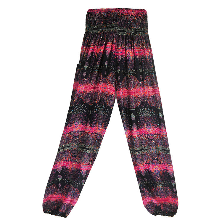 Women's Clearance Bohemian Thailand Yoga Bloomers Clothes Pants